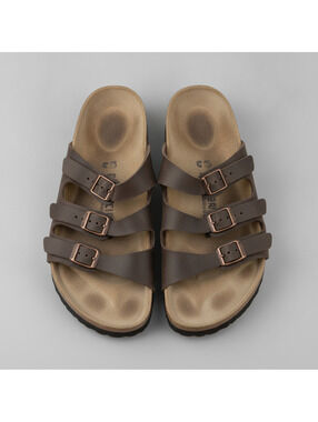 Birkenstock Brown Triple Buckle Slide Sandals 265 10 10.5 fishermen
